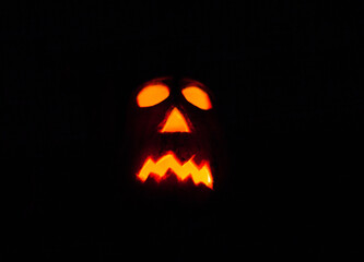 Jack-o-lantern. The symbol of Halloween.