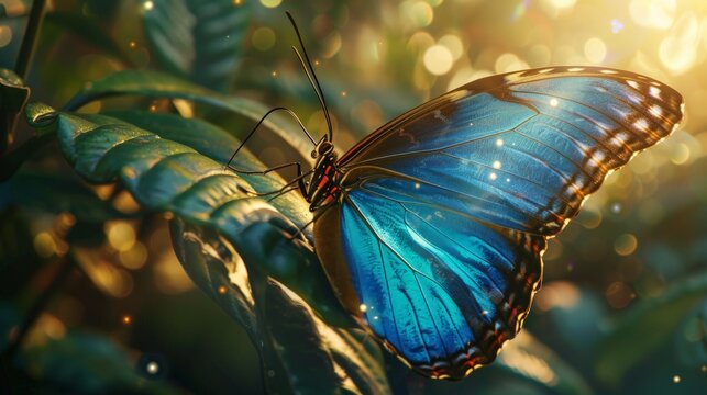 Blue Morpho Butterfly.