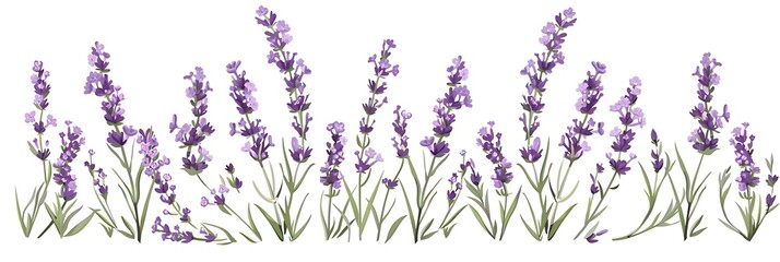 illustration of lavender flower on a isolated background