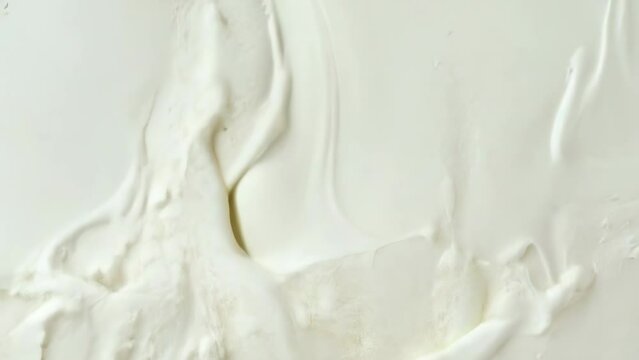 Close-up view of rough textured wall painted in cream color. Uneven, patchy application provides a rustic and organic feel, suitable for backgrounds in interior design or as a texture in visual arts