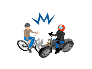 バイクと自転車の交通事故