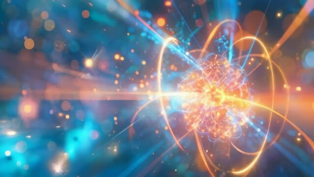 High-intensity simulation of a supernova explosion, where a star dramatically increases in brightness before its final burst. The animation is filled with vivid colors and dynamic movements
