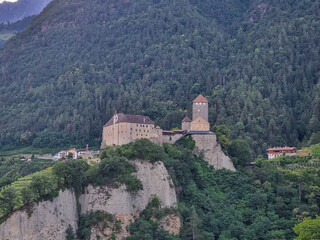 Sigths from Dorf Tyrol in South Tyrol Italy on Meran and other Landscapes.