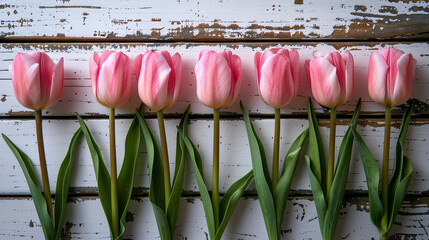 pink tulips in the garden - Powered by Adobe