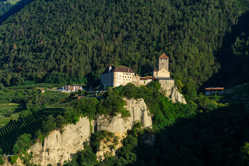 Sigths from Dorf Tyrol in South Tyrol Italy on Meran and other Landscapes.
