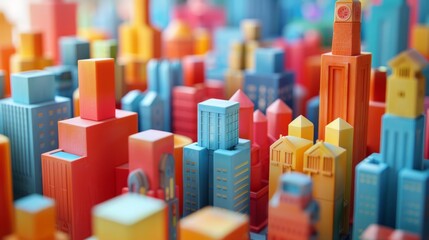 A city of colorful buildings.