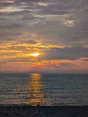 Sunset Over Lake Horizon