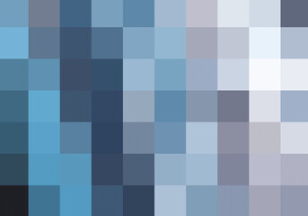 Fototapeta premium blue grey pixel grid palette grayish shades mosaic pattern abstract geometric background