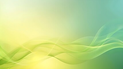 Light green and yellow gradient background, simple minimalist style with flat vector graphics in the center, green background, copy space for text