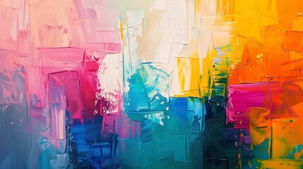 Painting abstract with oil paints