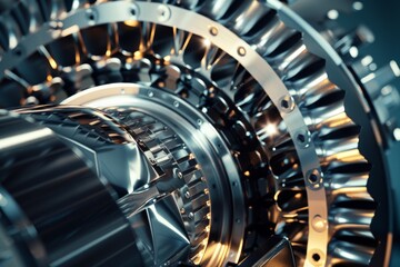 Close Up View of Machines Gears