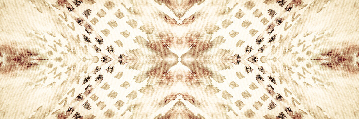 Brown Pattern. Brown Repeatable Snake Skin.