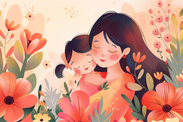 Celebrate Happy mother's day background. Art background