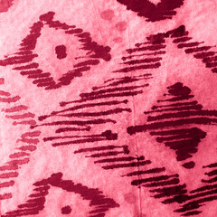 Ikat Ethnic. Coral Silk. Passion African Ikat.