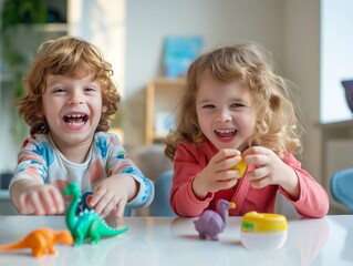 children playing with toys
