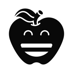 Enthusiastic emoji icon, happy face vector design