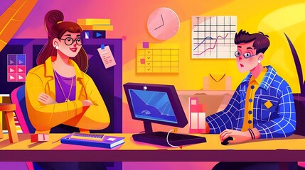 Fototapeta premium Dynamic Work Environment of Assessor in Accounting & Finance