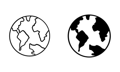 Earth Globe Vector, World Map In Globe Shape