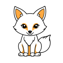Vector illustration of a friendly Fox for little ones' joyful exploration