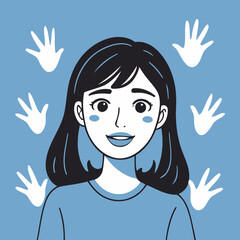 Vector illustration of a cute Person for children