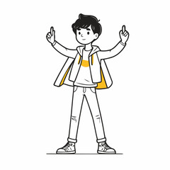 Cute vector illustration of a Character for children book