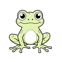 Cute Frog for early readers' adventure books vector illustration