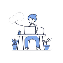 Cute Person for toddlers books vector illustration