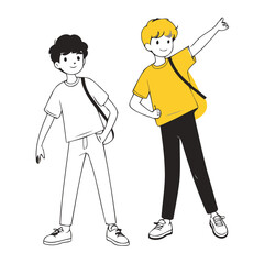Vector illustration of a sweet Character for youngsters' imaginative journeys