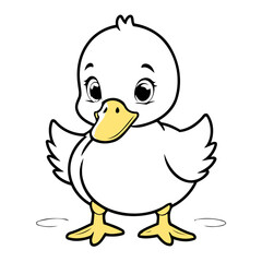 Cute Duck vector illustration for children