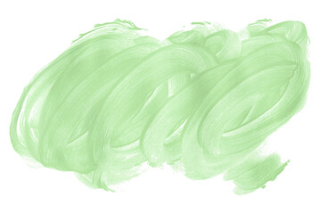 Shiny green brush watercolor painting isolated on transparent background. watercolor png