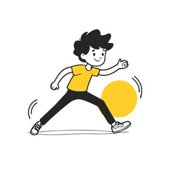 Vector illustration of a friendly Character for little ones' joyful exploration