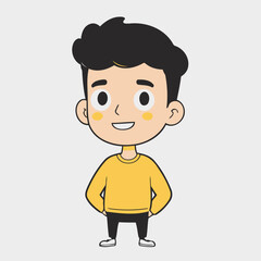 Cute Character for kids' storybook vector illustration