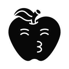 Kissing emoji vector design, ready to use icon