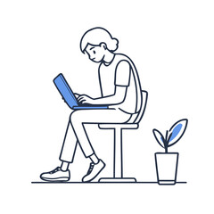 Vector illustration of a sweet Person for youngsters' imaginative journeys