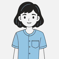 Cute Character for young readers' picture book vector illustration