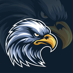 Eagle mascot emblem logo design