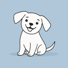Vector illustration of a delightful Dog for early readers' enjoyment