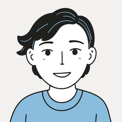 Vector illustration of a winsome Person for children's literature