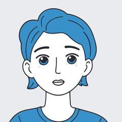 Cute Person for children's literature vector illustration