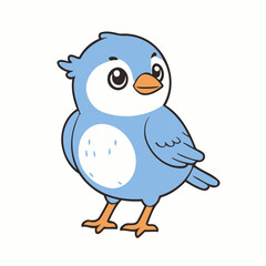 Vector illustration of a cute Bird for toddlers