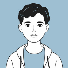 Cute Boy vector illustration for preschoolers' learning moments