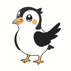 Vector illustration of an enchanting Bird for kids' storytelling