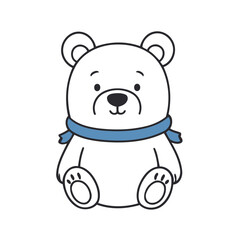 Vector illustration of a cute Bear for toddlers