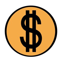 US Dollar symbol Icons illustration