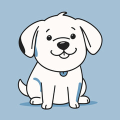 Cute Dog for kids story book vector illustration