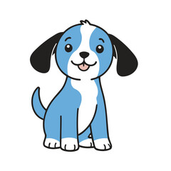 Cute Puppy vector illustration for kids story book