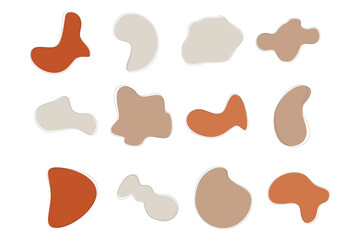 Blobs Abstract Fluid Shapes Color Full pictogram symbol visual illustration Set