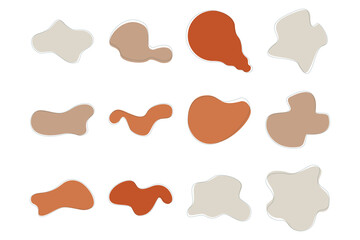 Blobs Abstract Fluid Shapes Color Full pictogram symbol visual illustration Set