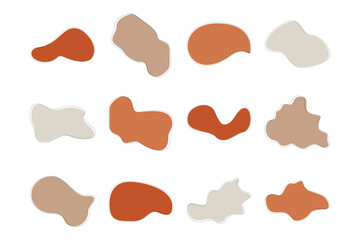 Blobs Abstract Fluid Shapes Color Full pictogram symbol visual illustration Set