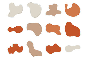 Blobs Abstract Fluid Shapes Color Full pictogram symbol visual illustration Set